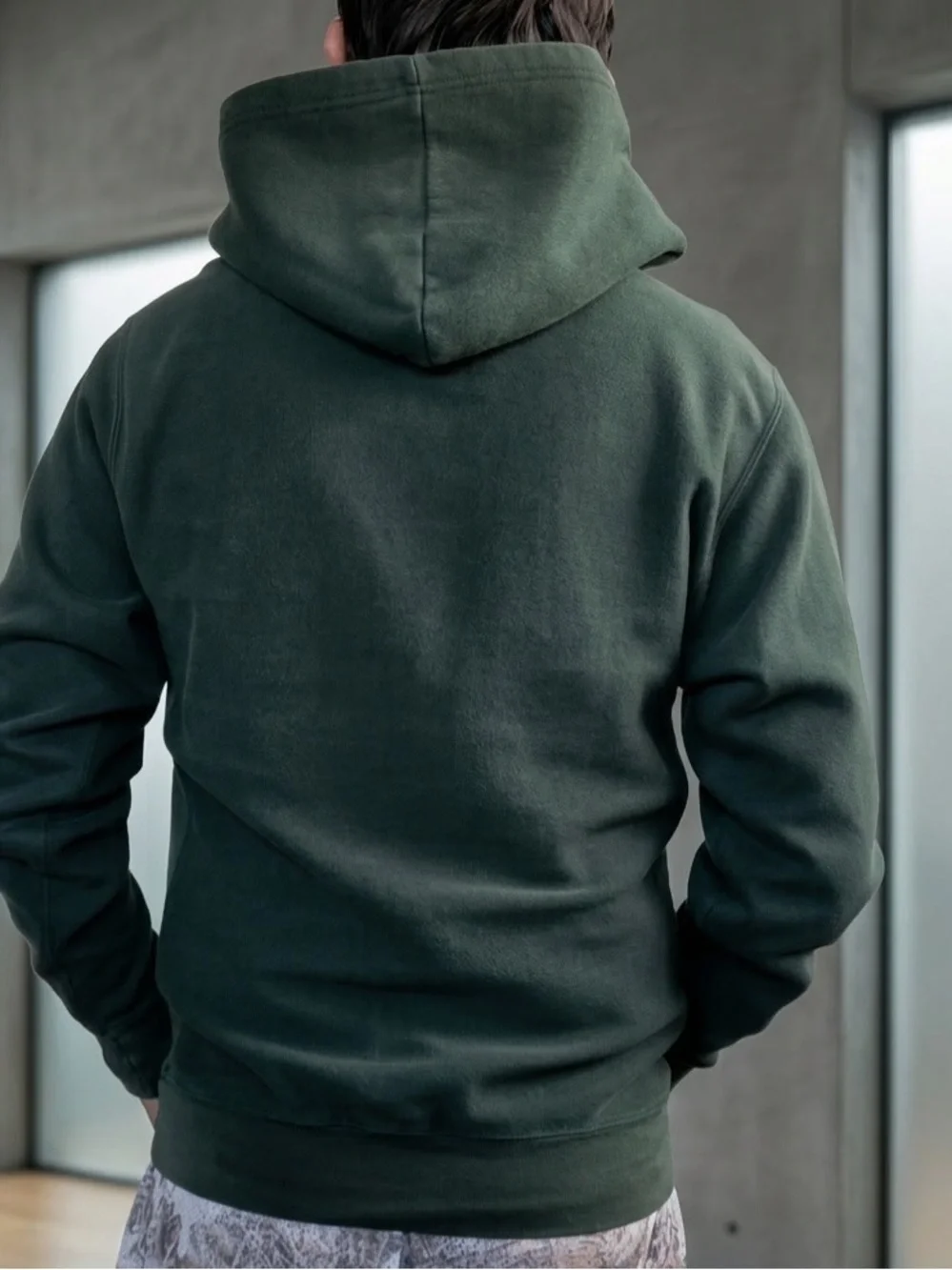 ELAC Hoodie XS Oversized Fit S M Green Pro-Weave Varsity Y2K